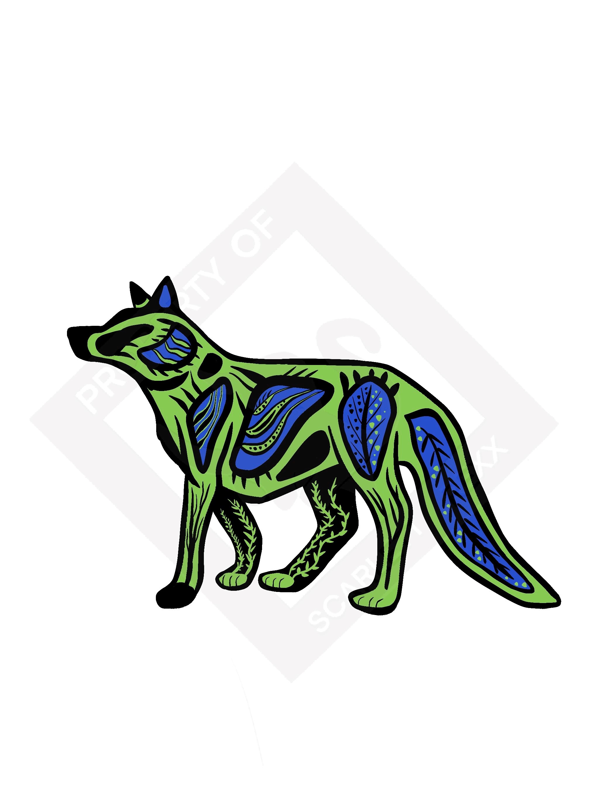 indigenous styled wolf